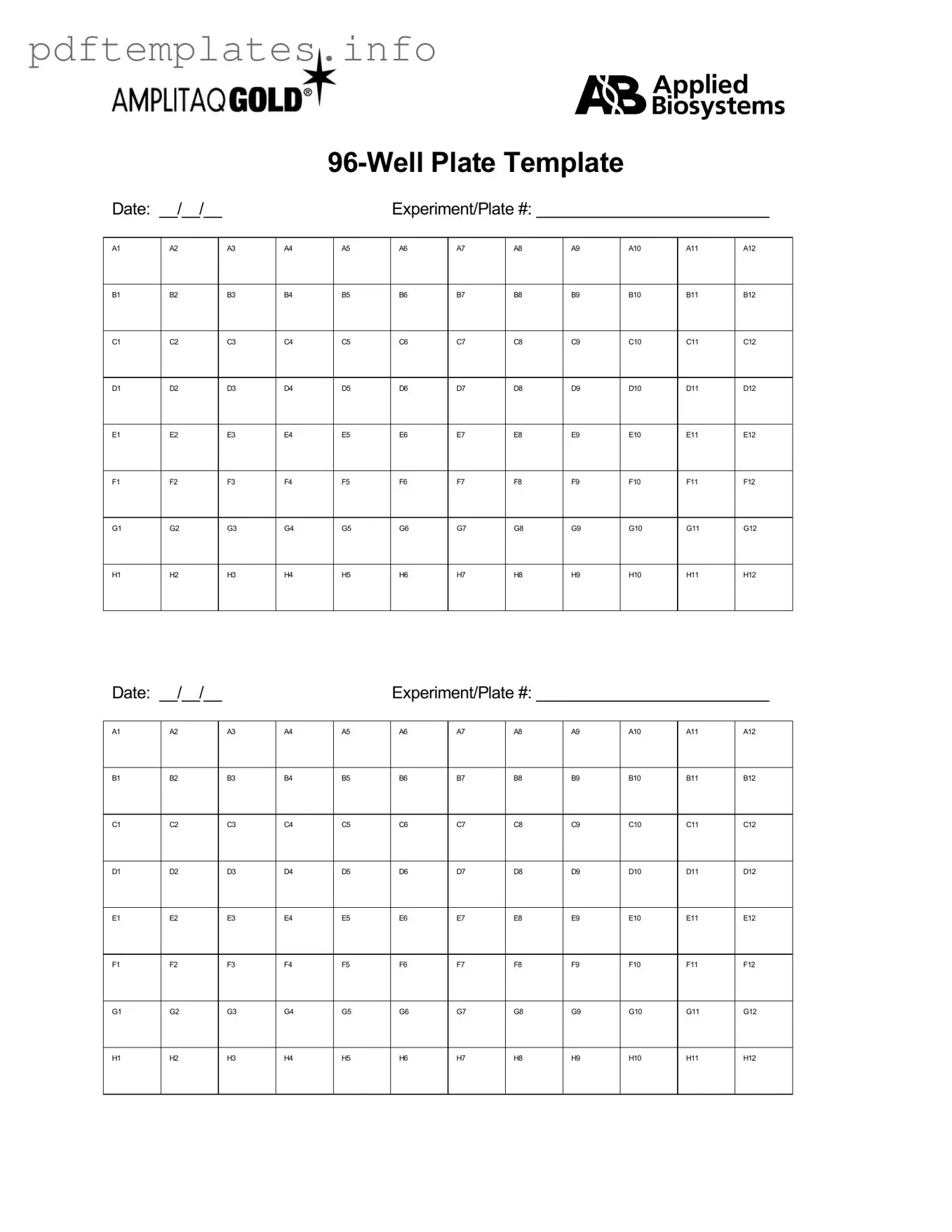 Fill Out a Valid 96 Well Form
