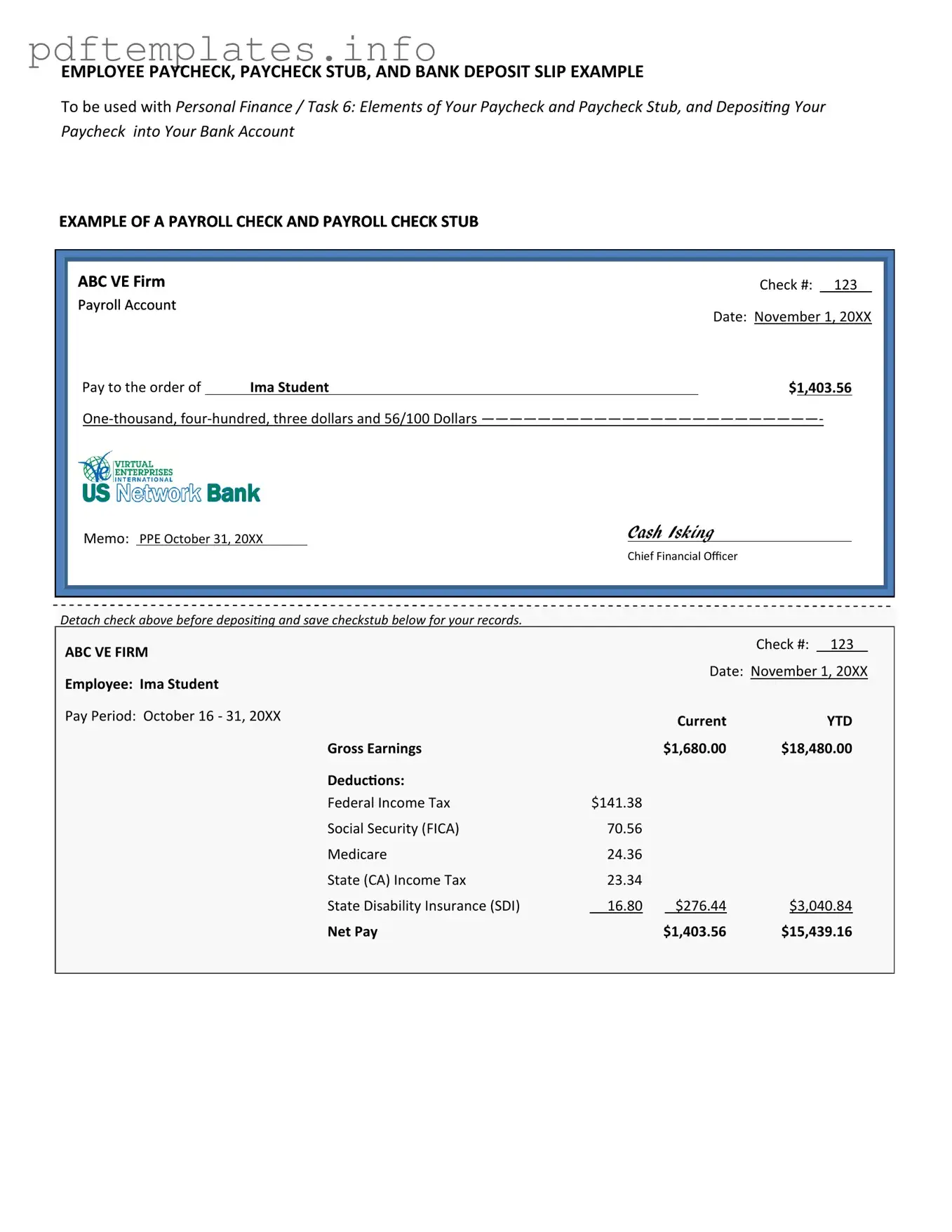 Fill Out a Valid Payroll Check Form