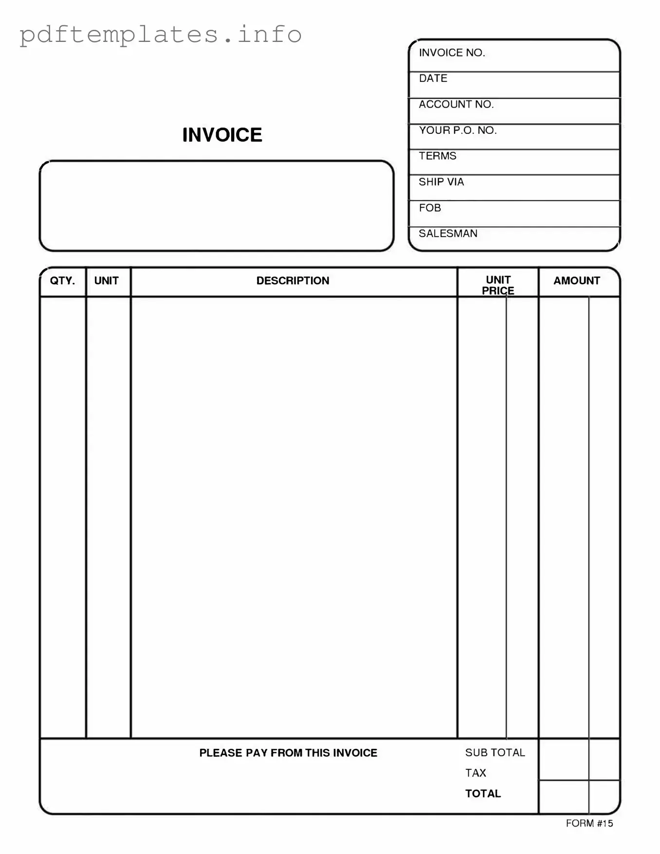 Fill Out a Valid Free And Invoice Pdf Form