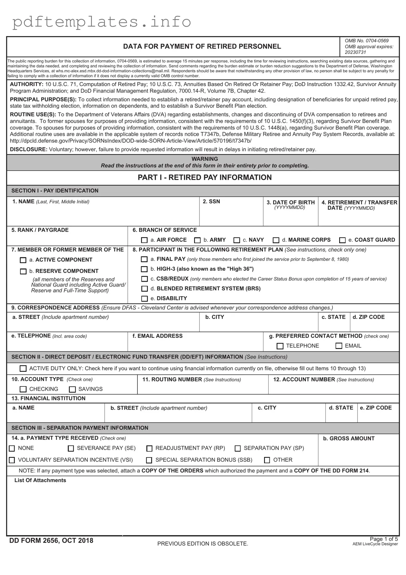 Fill Out a Valid DD 2656 Form