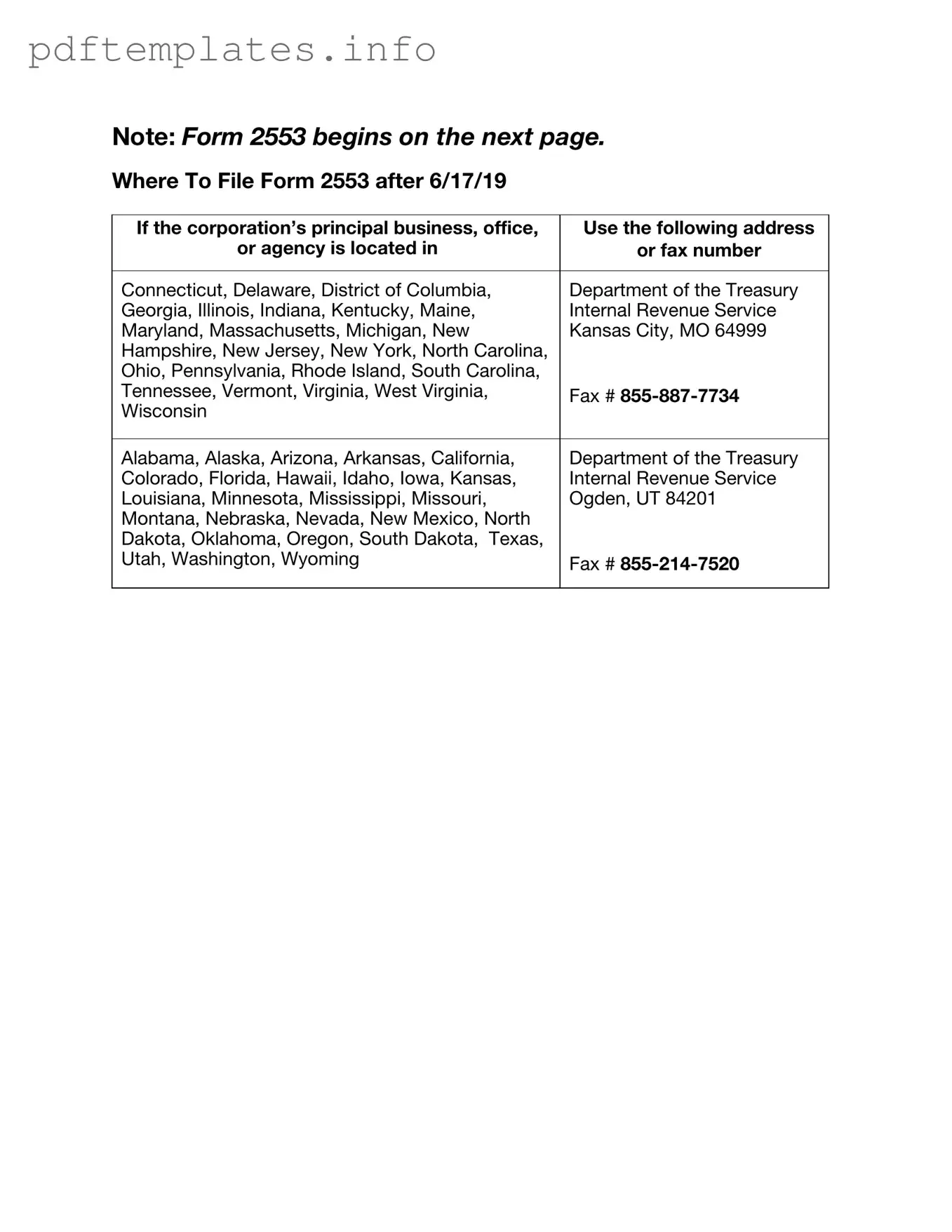 Fill Out a Valid IRS 2553 Form