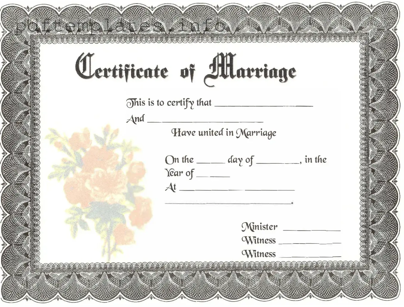 Fill Out a Valid Marriage Certificate Form