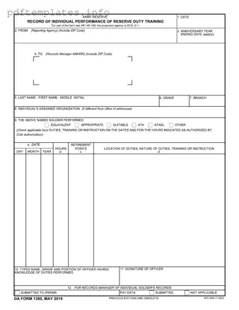 Fill Out a Valid Da 1380 Form