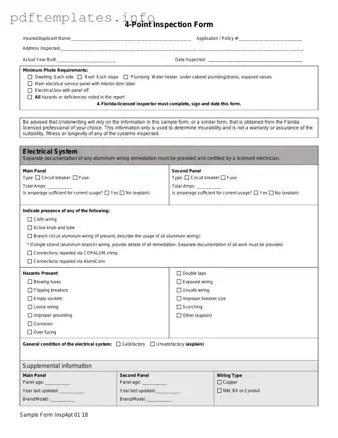 Fill Out a Valid 4 Point Inspection Form