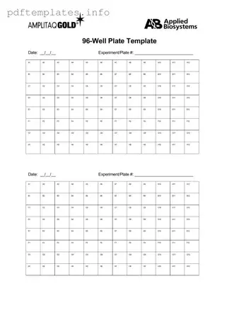 Fill Out a Valid 96 Well Form
