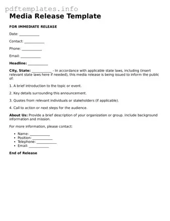 Printable Media Release Form