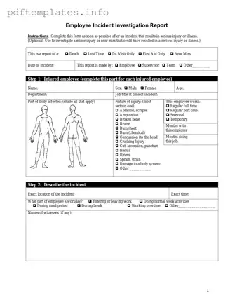 Fill Out a Valid Employee Accident Report Form