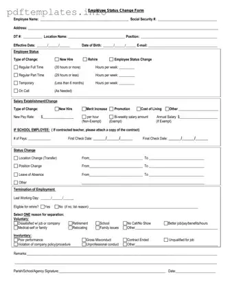 Fill Out a Valid Employee Status Change Form