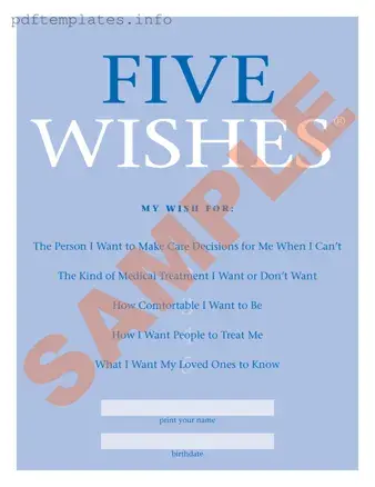 Fill Out a Valid 5 Wishes Document Form