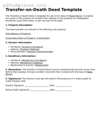 Printable Transfer-on-Death Deed Form