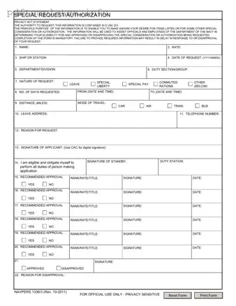 Fill Out a Valid Navpers 1336 3 Form