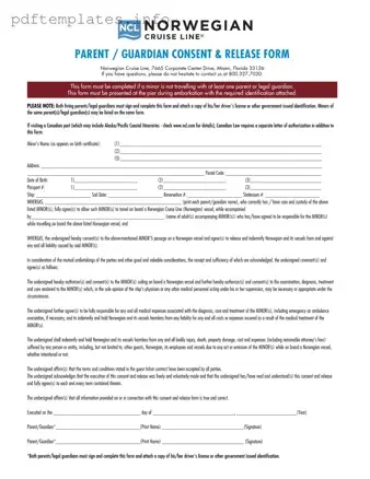 Fill Out a Valid NCL Parental Consent Form