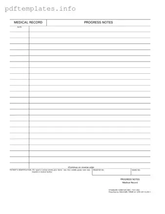 Fill Out a Valid Progress Notes Form