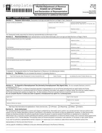 Fill Out a Valid Tax POA dr 835 Form