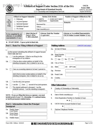 Fill Out a Valid USCIS I-864 Form