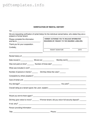 Fill Out a Valid Verification Rental Form