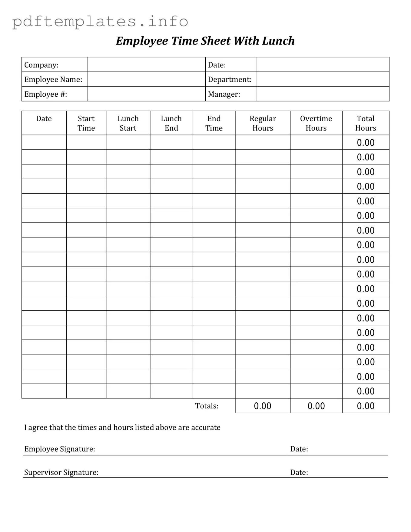 Fill Out a Valid Time Card Form