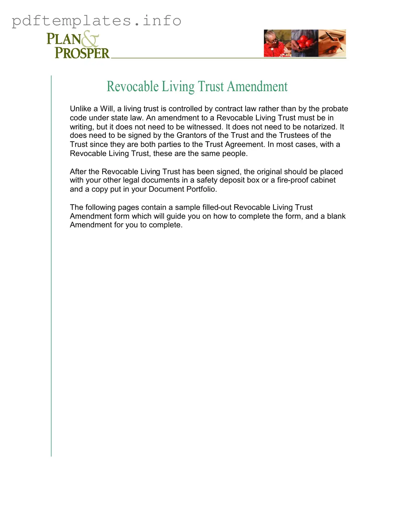 Fill Out a Valid Trust Amendment Form