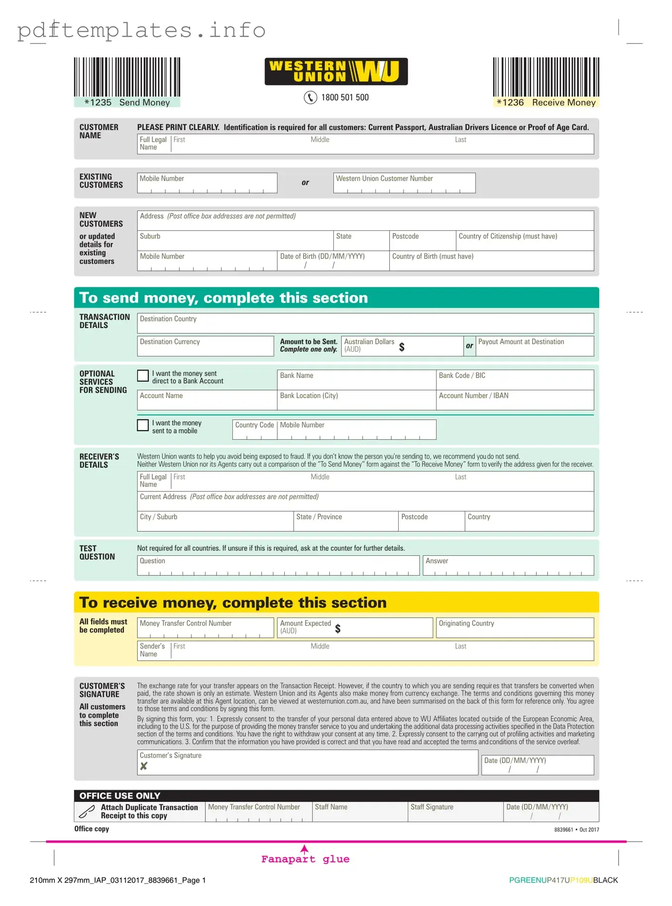 Fill Out a Valid Western Union Form